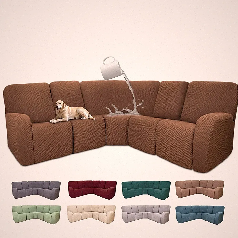 100% Waterproof Sectional Recliner Couch Covers for Reclining Couch L Shaped...