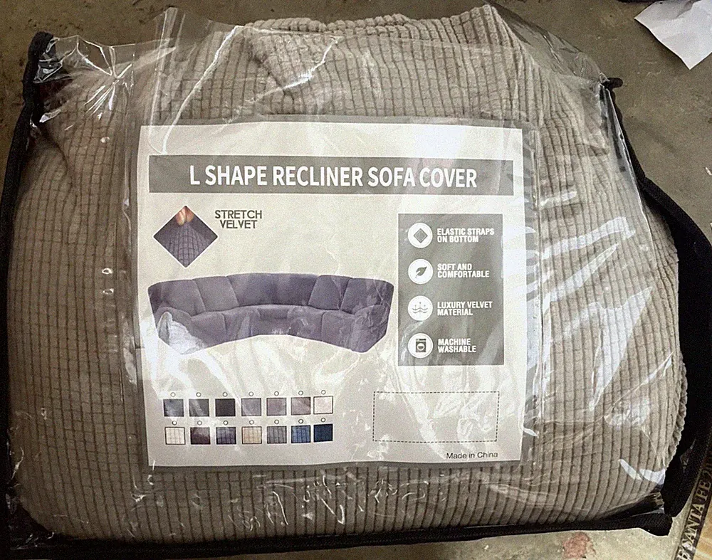 7-Piece L Shape Sectional Recliner Sofa Covers 5 Seater Reclining Couch Covers