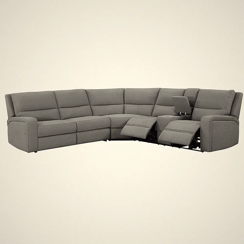 MEDFORD-3PC 3-POWER RECLINING SECTIONAL-CHARCOAL